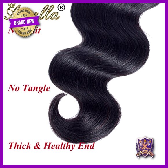 22-20-18 Inch Body Wave Human Hair Extensions 3 Bundles Virgin Brazilian